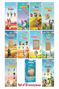 10 Moral Story Books For Kids With Activities | Bedtime Story Book Set For Children | Short Animal tales For 3, 4, 5, 6, 7, 8, 9, 10 Years Old - 100+ activities in 10 books