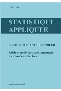 Statistique appliquée pour l'étudiant chercheur