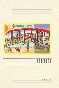 Vintage Lined Notebook Greetings from Arizona