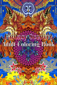 Fantasy Scenery Adult Coloring Book