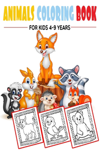 Animals Coloring Book For Kids 4-9 Years