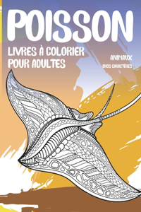 Livres à colorier pour adultes - Gros caractères - Animaux - Poisson