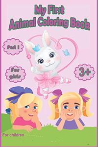 My first animal coloring book for girls from 3 years part 1
