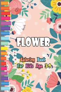 Flower Coloring Book For Kids Age 3-9