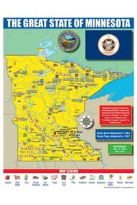 Minnesota State Map for Students - Pack of 30