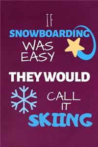 Is Snowboarding Was Easy They Would Call It Skiing