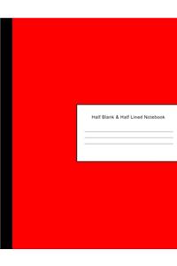 Half Blank & Half Lined Notebook