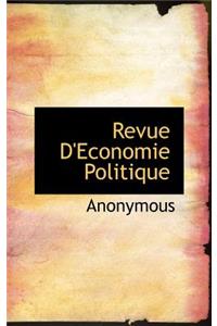Revue D'Economie Politique