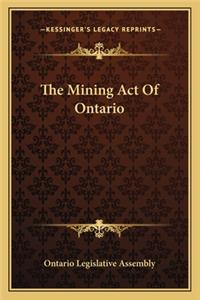 Mining Act of Ontario
