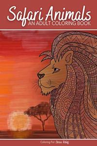 Safari Animals Coloring Book For Adults