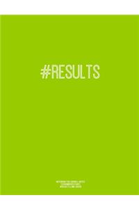 Notebook for Cornell Notes, 120 Numbered Pages, #RESULTS, Lime Cover