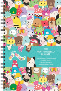 Squishmallows 12-Month 2025 Monthly/Weekly Planner Calendar