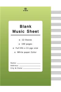 Blank Music Sheet