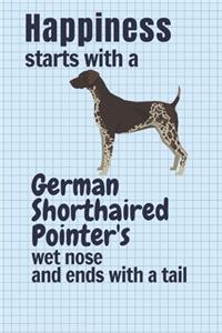 Happiness starts with a German Shorthaired Pointer's wet nose and ends with a tail