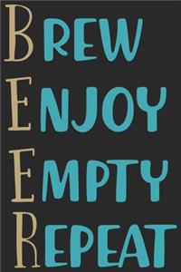 Beer brew enjoy empty repeat