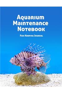 Aquarium Maintenance Notebook Fish Keeping Journal
