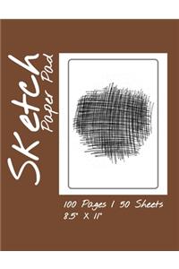 Sketch Paper Pad 100 Pages / 50 Sheets 8.5
