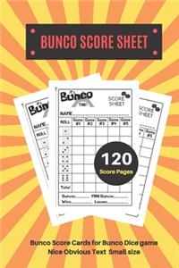 Bunco Score Sheets