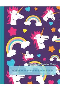 Unicorn- Handwriting Practice Paper