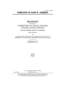 Nomination of David W. Anderson