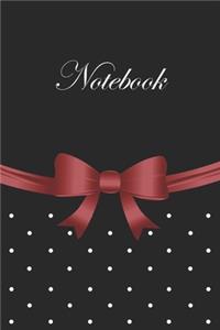 Woman's Ribboned Elegant Notebook Color - Red