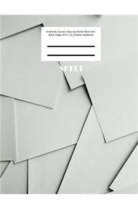 Sheet Notebook Journal, Diary and Sketch Book with Blank Pages (8.5 x 11) (Texture Notebook)