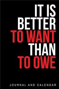 It Is Better to Want Than to Owe