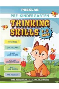 Thinking skills pre-K toddler workbook 1-3 years prek age 1 2 3
