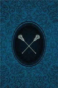 Monogram Lacrosse Notebook: Blank Journal Diary Log