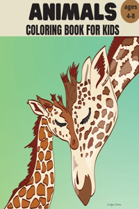 Animals Coloring Book for kids ages 4-8