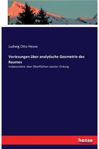 Vorlesungen über analytische Geometrie des Raumes