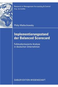 Implementierungsstand Der Balanced Scorecard