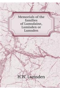 Memorials of the Families of Lumsdaine, Lumisden or Lumsden