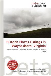Historic Places Listings in Waynesboro, Virginia