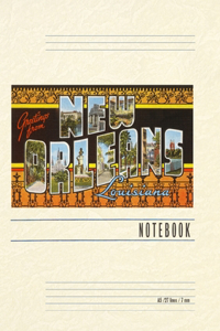 Vintage Lined Notebook Greetings from New Orleans