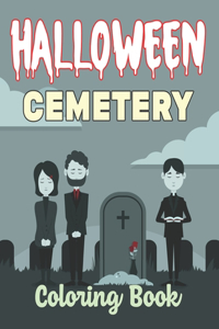 Halloween Cemetery Coloring Book
