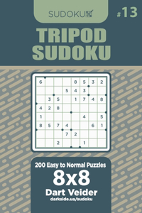 Tripod Sudoku - 200 Easy to Normal Puzzles 8x8 (Volume 13)