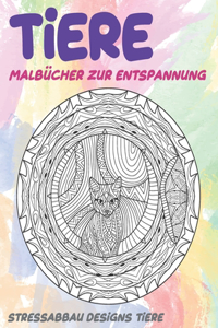 Malbücher zur Entspannung - Stressabbau Designs Tiere - Tiere