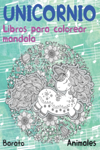 Libros para colorear Mandala - Barato - Animales - Unicornio