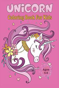 Unicorn Coloring Book For Kids Ages 4-8