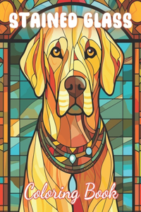 Stained Glass Dog Coloring Book