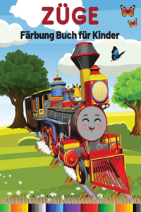Züge Färbung Buch für Kinder
