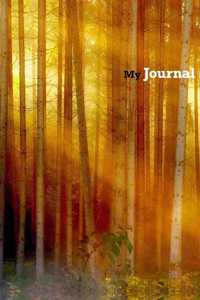 Journal: Beautiful Earth Forest Cover Blank Line Paper Wide Ruled Notebook