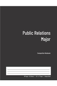 Public Relations Major Composition Notebook