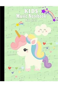 Kids Music Notebook Wide Staff