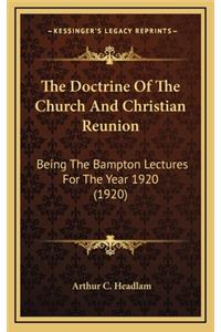 The Doctrine of the Church and Christian Reunion