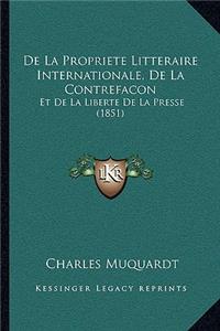 De La Propriete Litteraire Internationale, De La Contrefacon