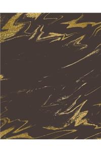 Rainbow and Gold Marble Composition Notebook - Large Ruled Notebook - 8x10 Lined Notebook (Softcover Journal / Notebook / Diary)