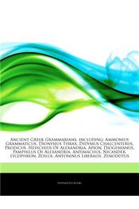 Articles on Ancient Greek Grammarians, Including