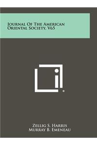 Journal of the American Oriental Society, V65